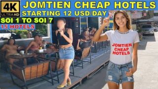 Jomtien Cheap Hotels all cheaper than 20 USD  Jomtien Soi 7 to Soi 1   2024 October Pattaya Thailand