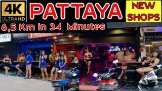 Pattaya Soi Buakhao 4K 6,5 Km Tour-Police Check Point-Road Work at Tree Town-Hidden Club-Thailand